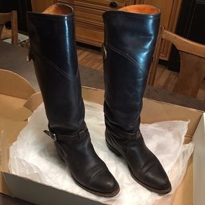 FRYE Dorado Lug Riding Boot Black  Size 5.5
